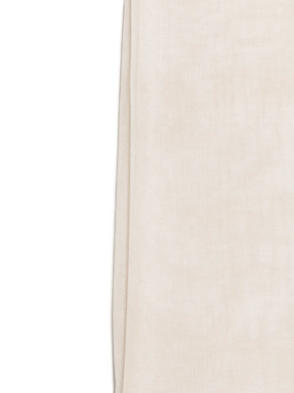 Faliero Sarti contrast-border frayed scarf Beige