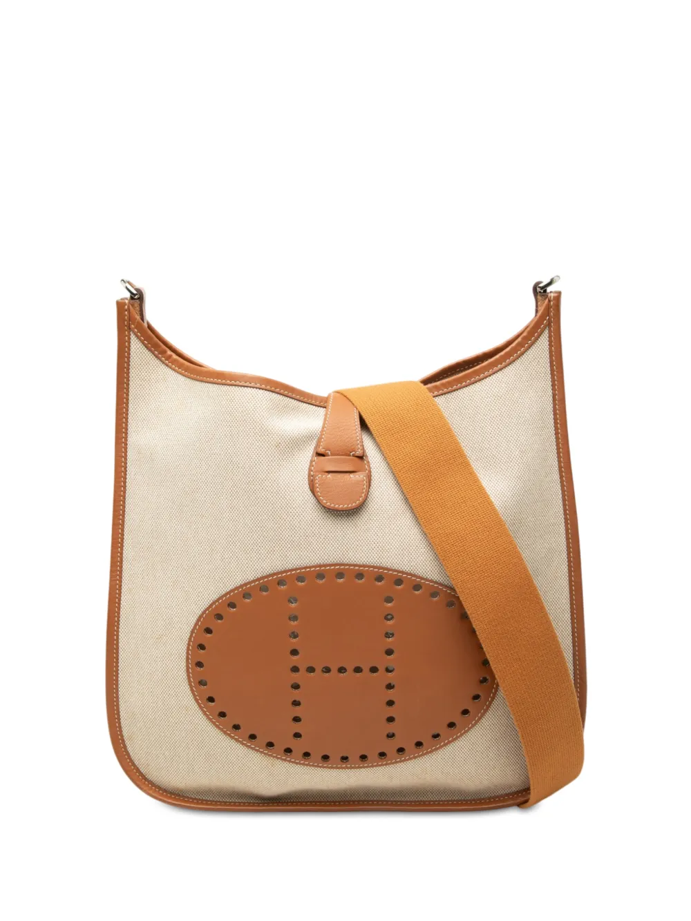 Hermès Pre-Owned 2007 Toile and Swift Evelyne I 33 crossbody bag - Nude