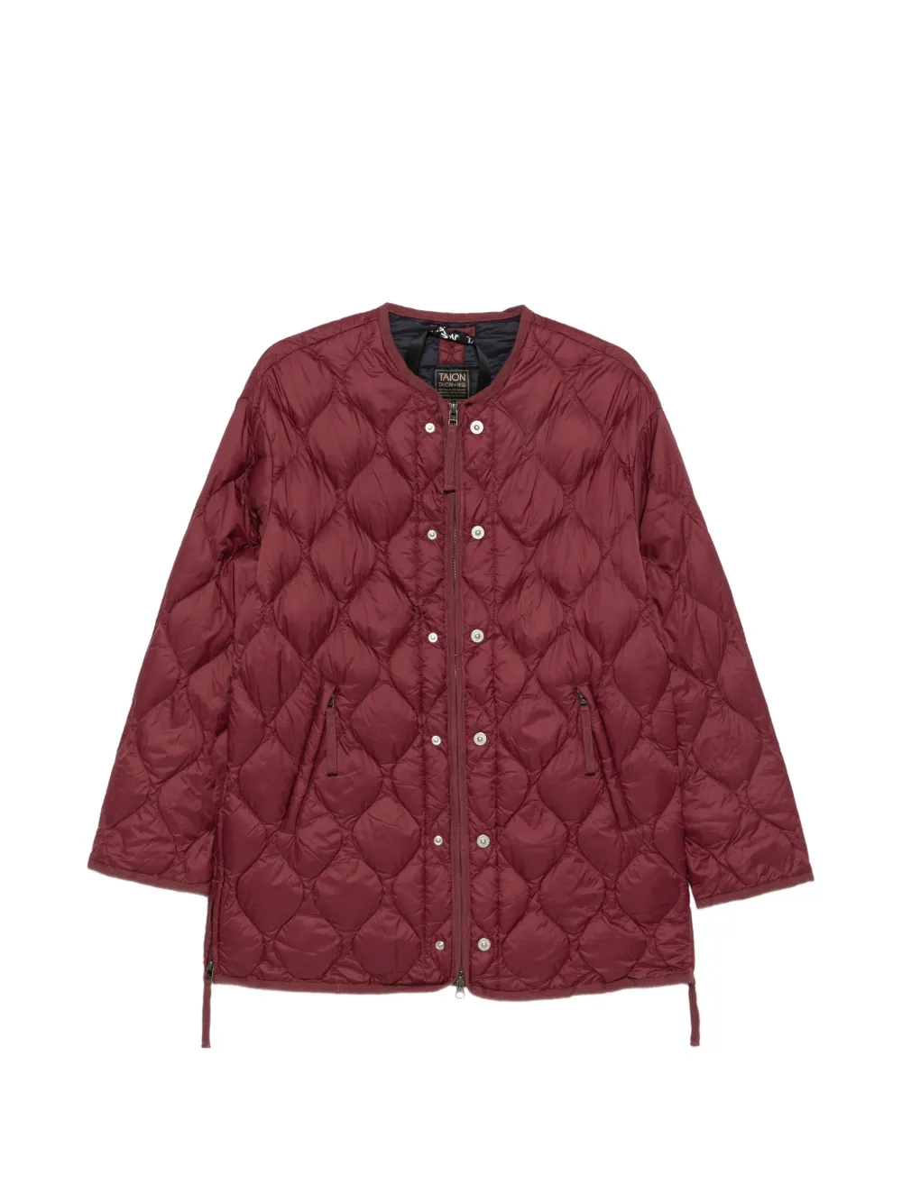 Taion quilted zip-up jacket - Red