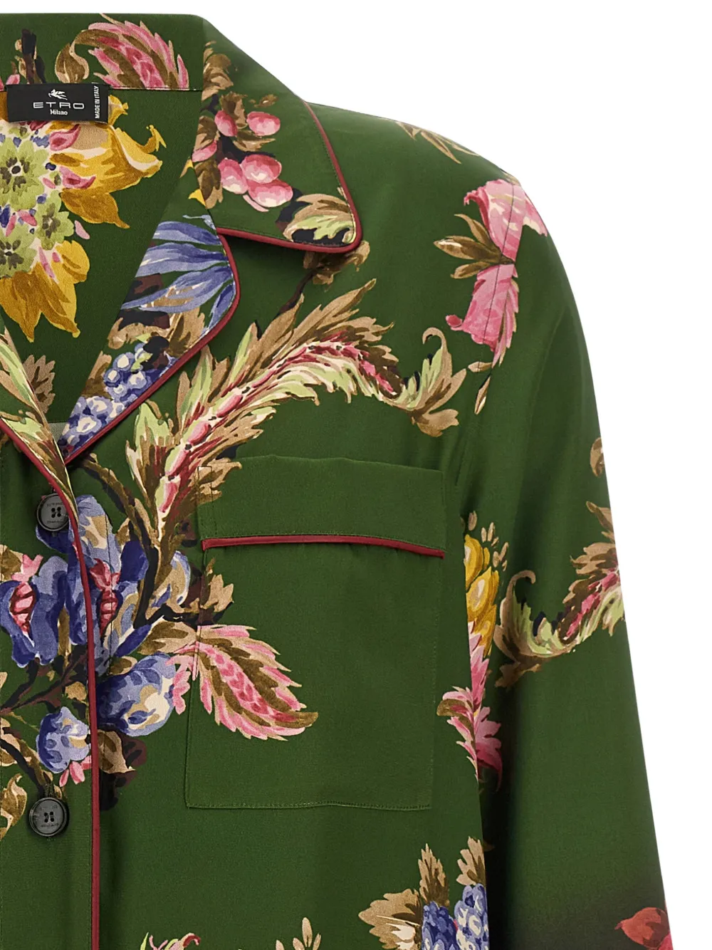 ETRO floral print shirt Groen