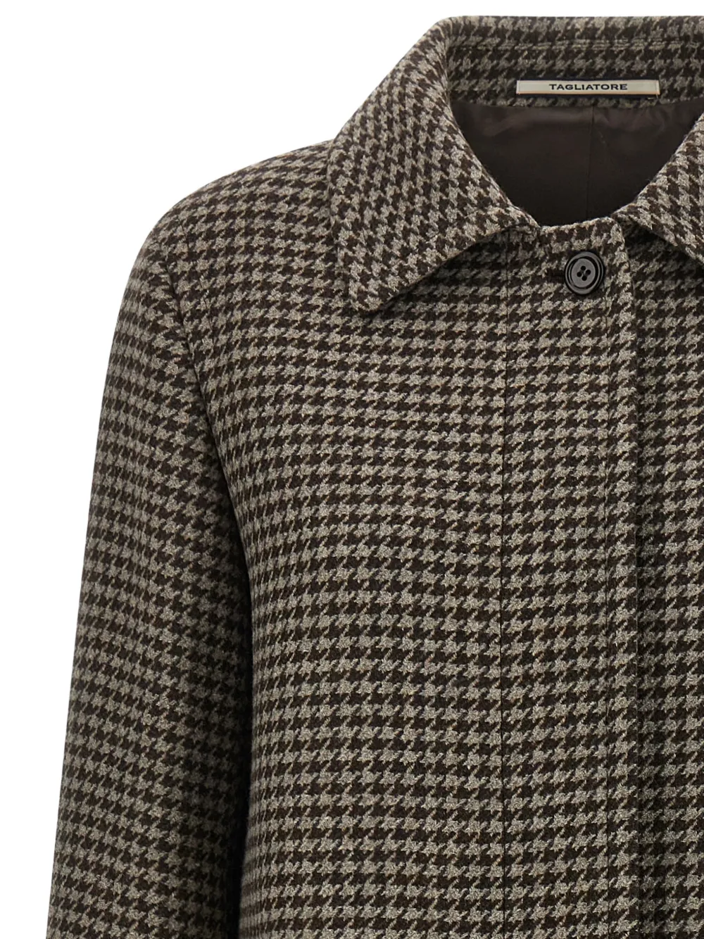 Tagliatore Jane houndstooth-pattern coat Bruin