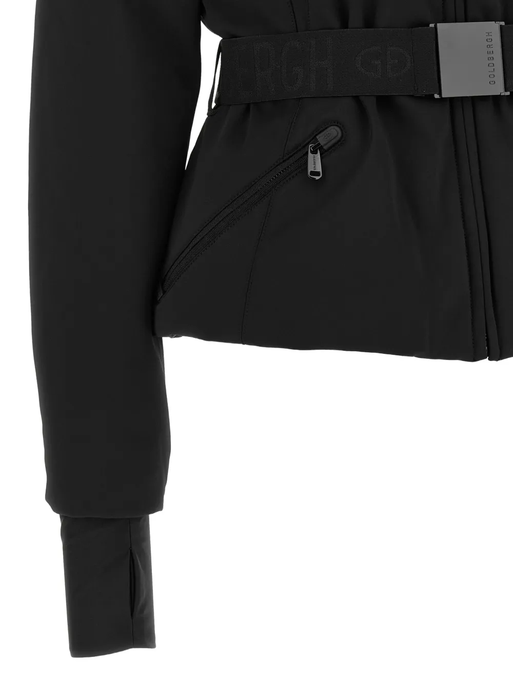 Goldbergh Hida belted ski jacket Zwart