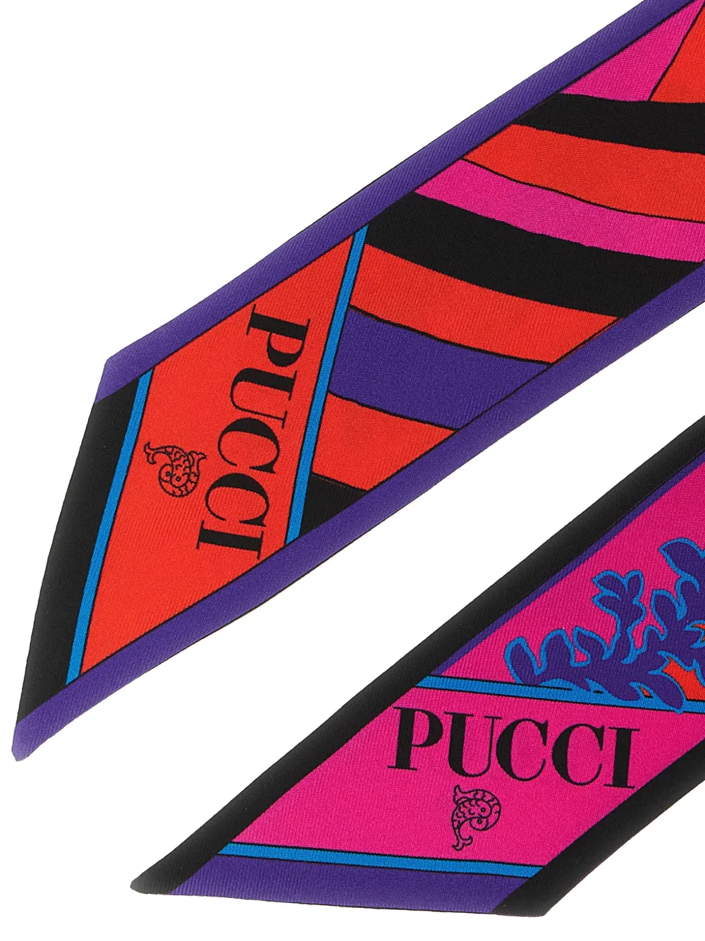 PUCCI Iride and Selva print scarf Rood