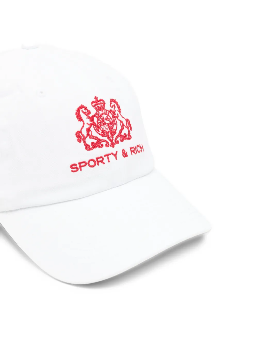 Sporty & Rich logo-embroidered baseball cap Wit