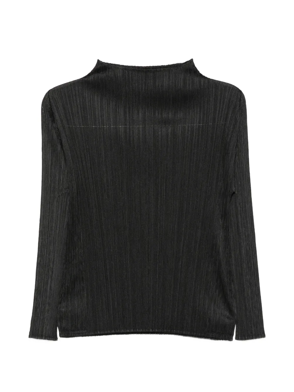 Pleats Please Issey Miyake pleated long-sleeve top - Nero