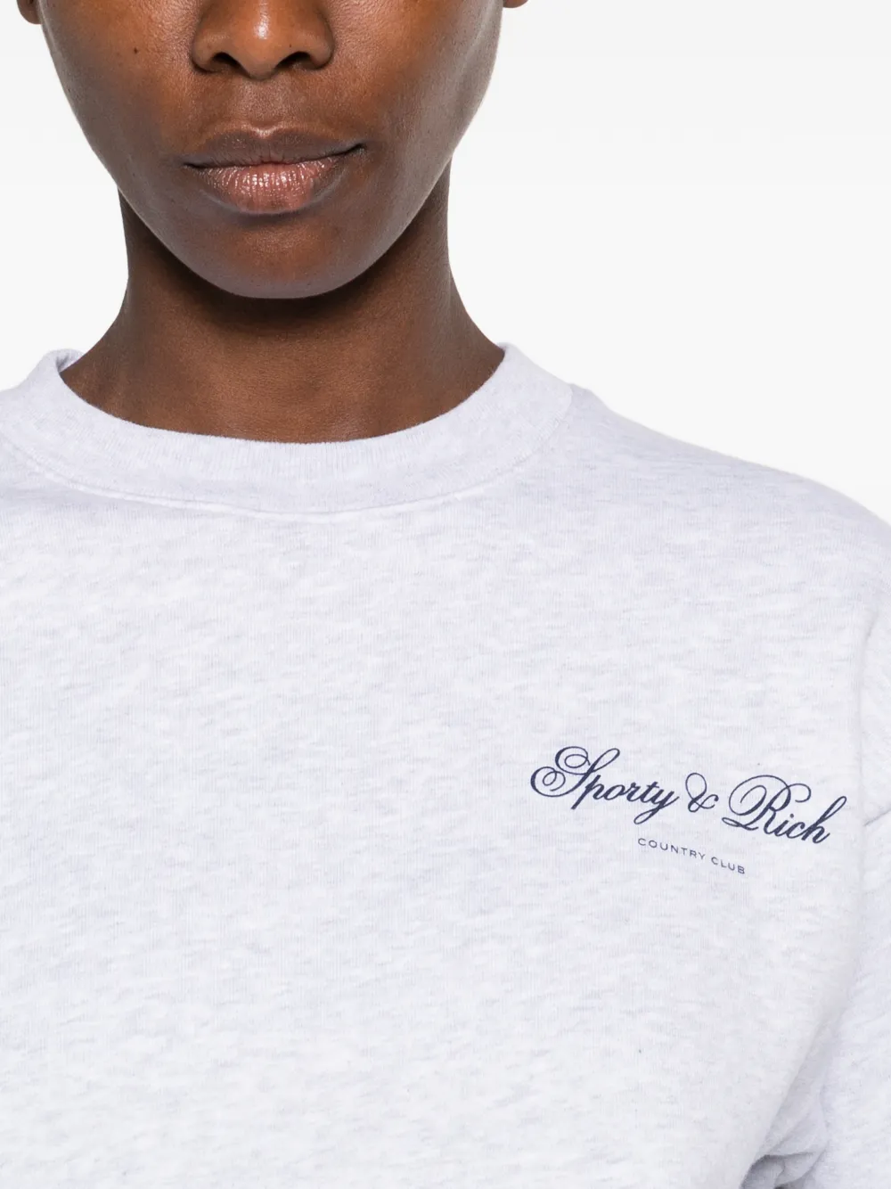 Sporty & Rich logo-print sweatshirt Grijs