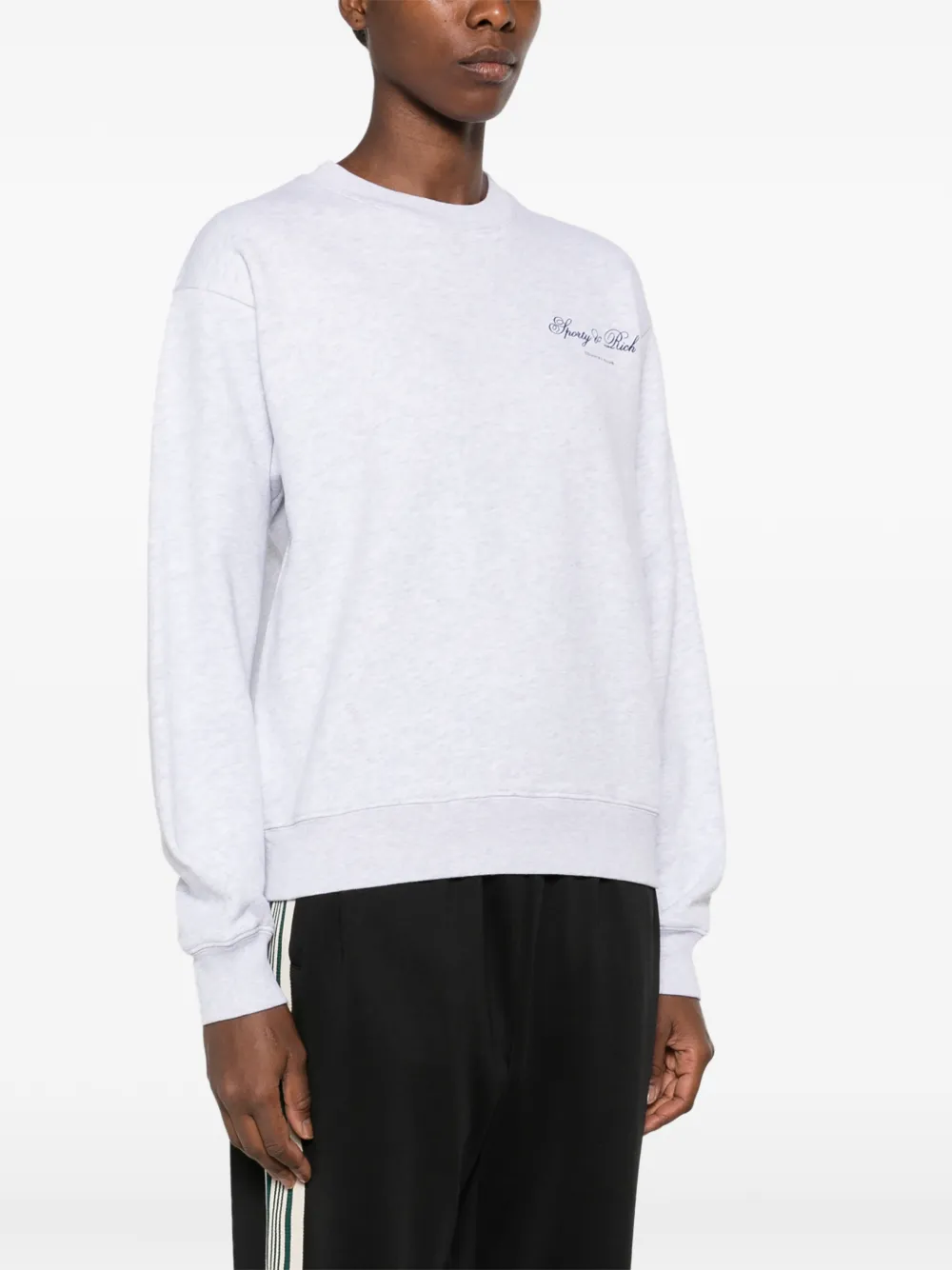 Sporty & Rich logo-print sweatshirt Grijs