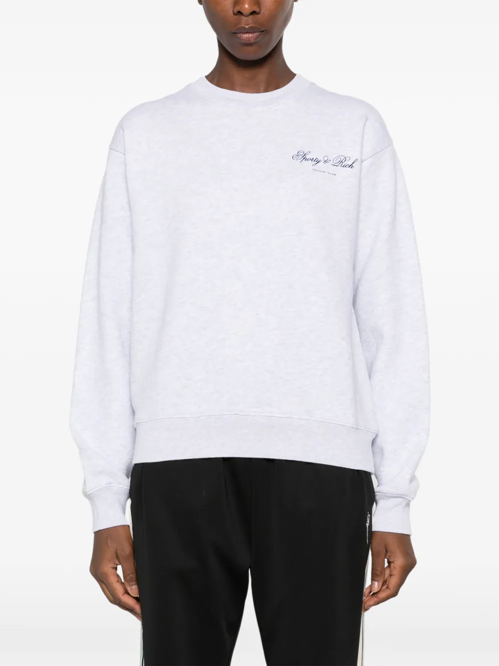 Sporty & Rich logo-print sweatshirt Grijs