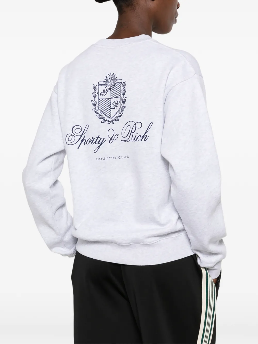 Sporty & Rich logo-print sweatshirt Grijs