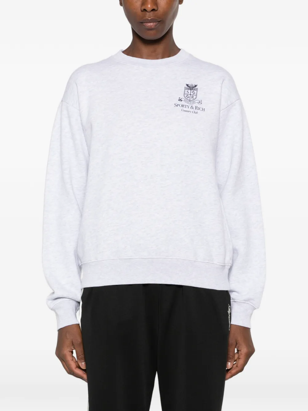 Sporty & Rich logo-print sweatshirt Grijs