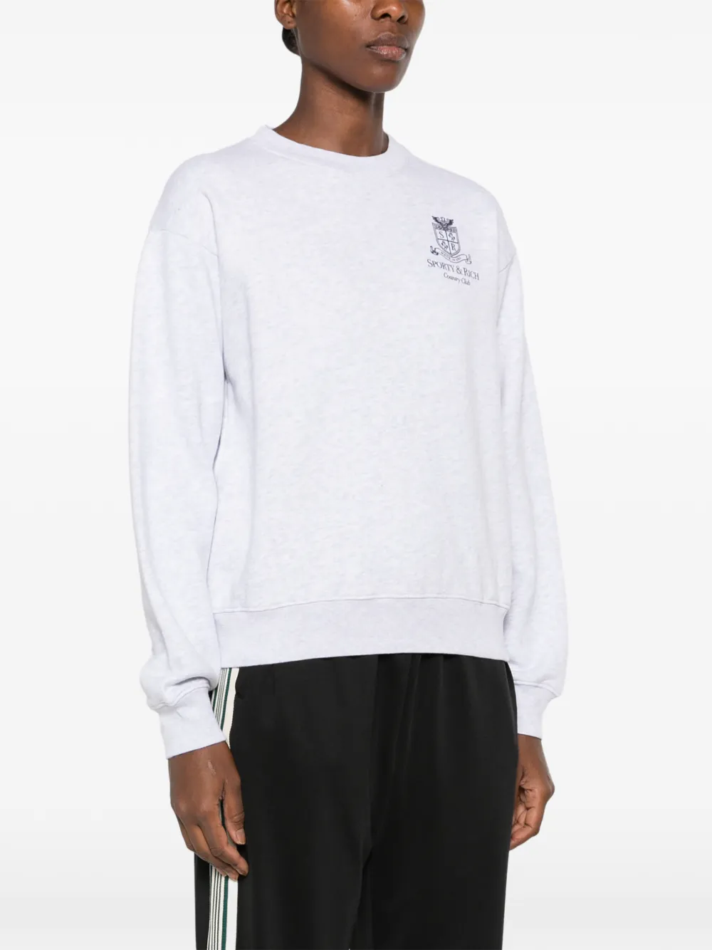 Sporty & Rich logo-print sweatshirt Grijs