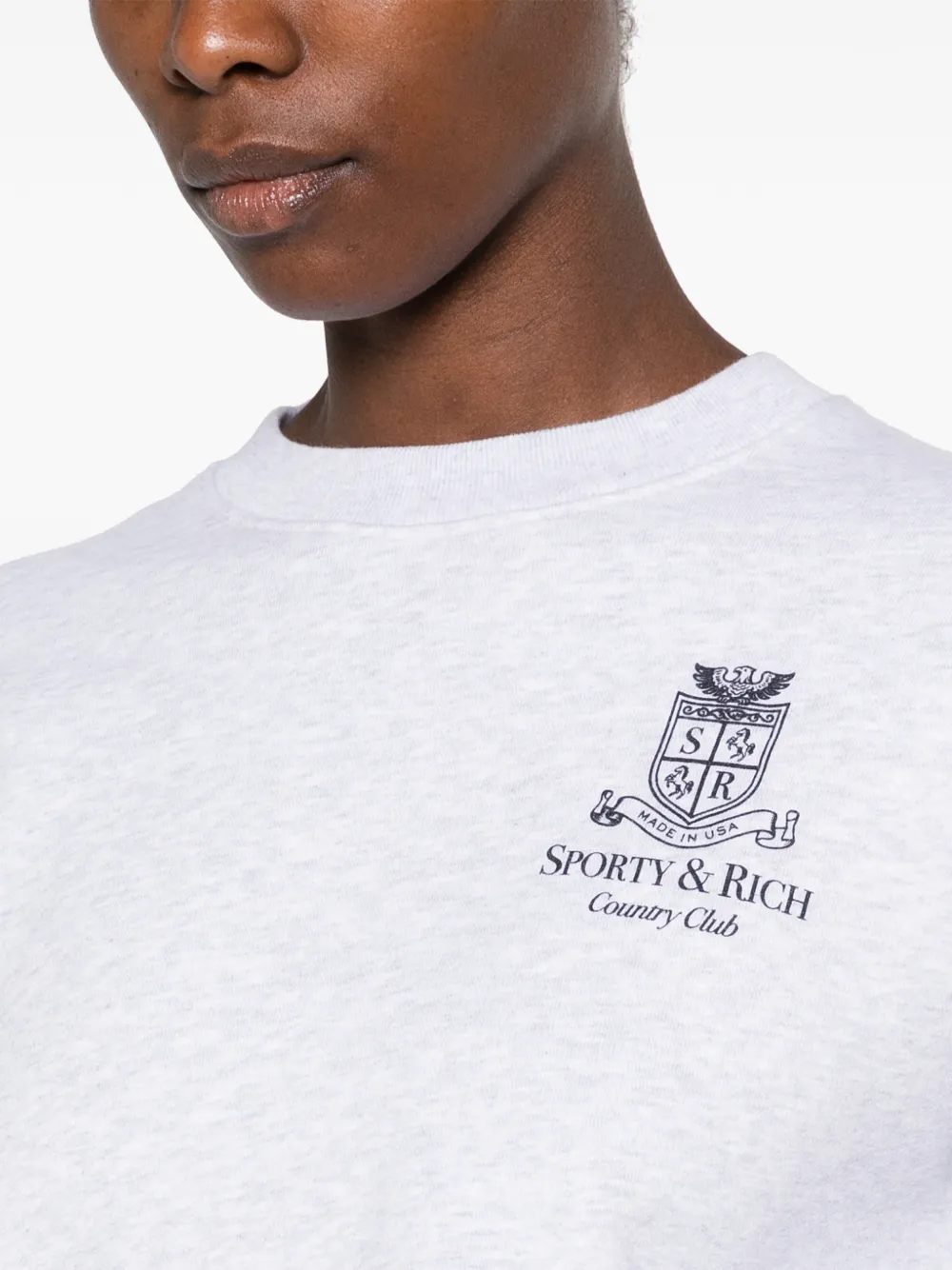 Sporty & Rich logo-print sweatshirt Grijs
