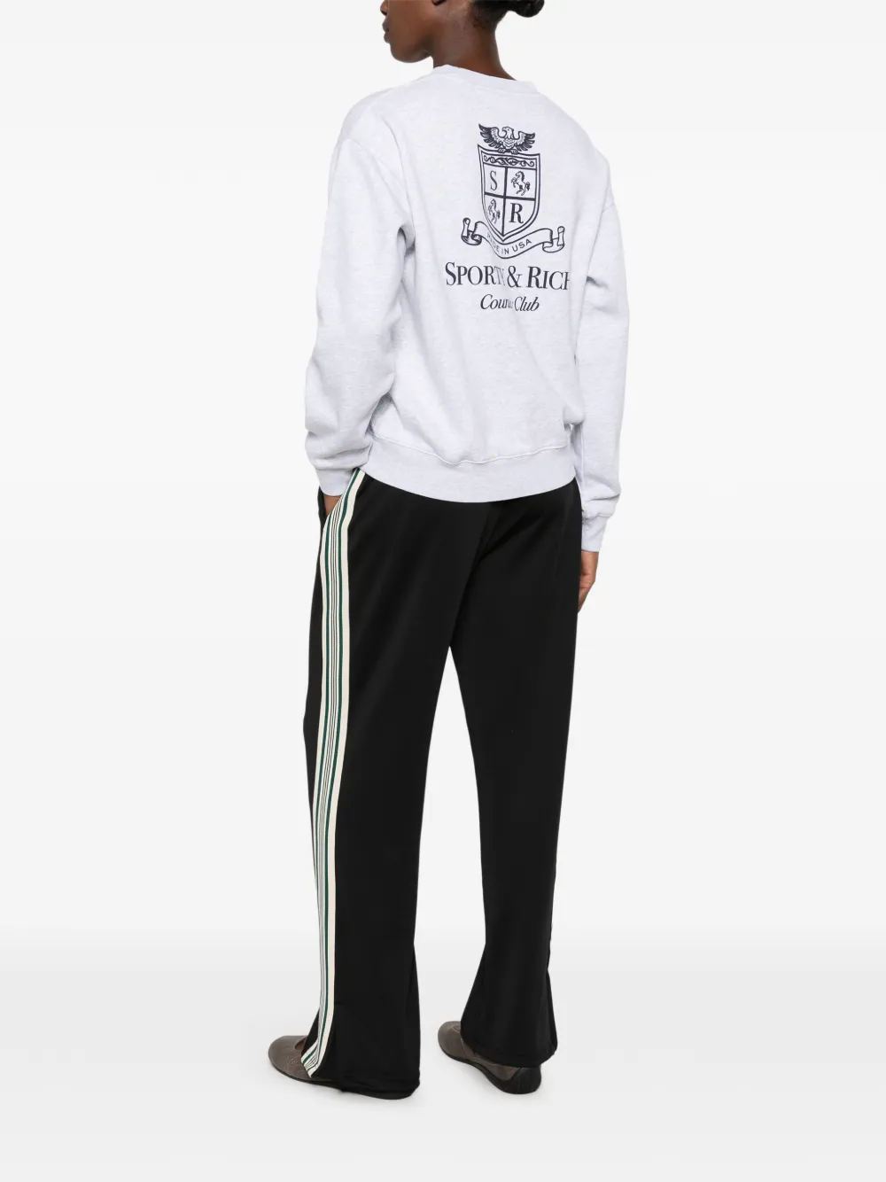 Sporty & Rich logo-print sweatshirt Grijs