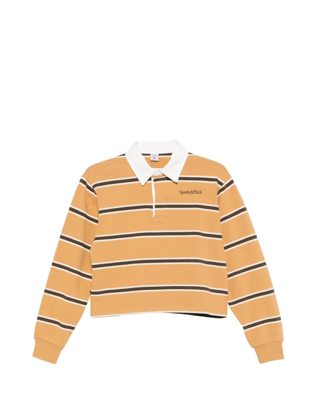 Sporty & Rich striped-patterm polo top - Toni neutri