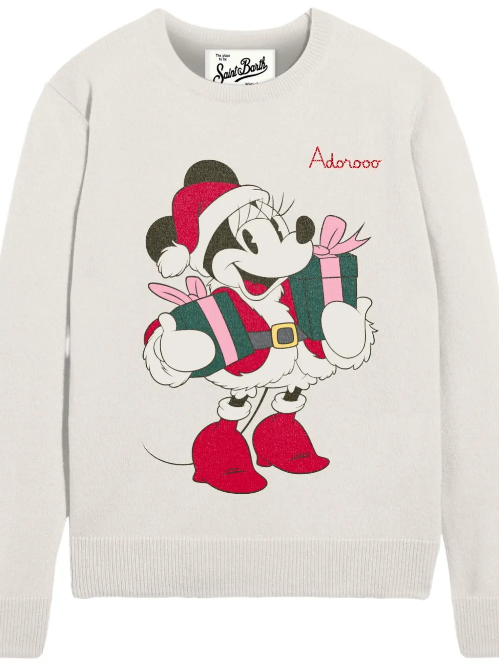MC2 Saint Barth New Queen Mickey Mouse intarsia-knit sweater Beige