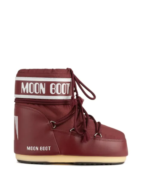 Moon Boot Icon Low burgundy nylon boots