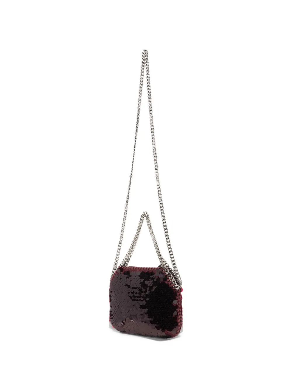 Stella McCartney Falabella sequin-embellished shoulder bag Rood