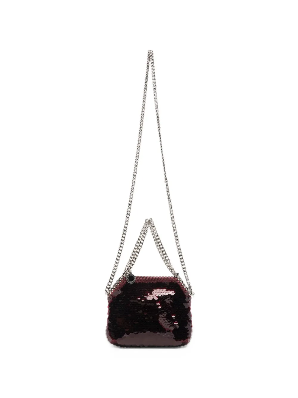 Stella McCartney Falabella sequin-embellished shoulder bag Rood
