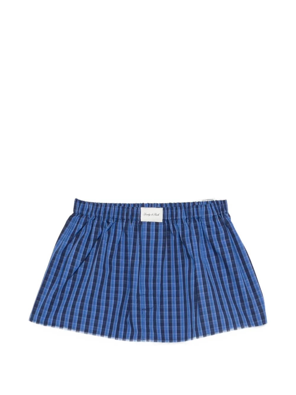 Sporty & Rich check-pattern mini skirt - Blu
