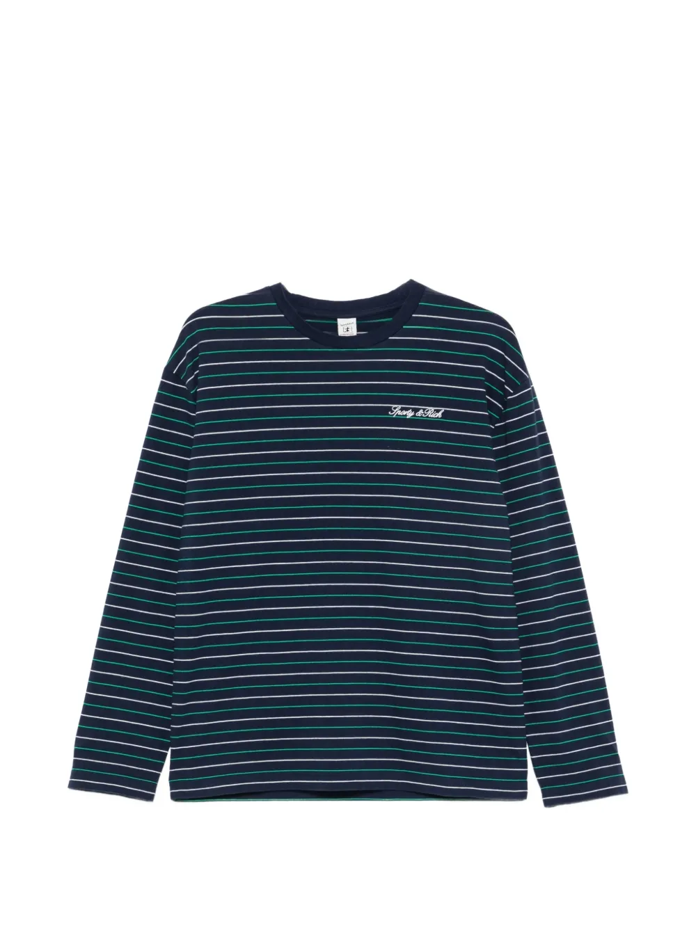 Sporty & Rich striped-pattern long-sleeve T-shirt Blauw