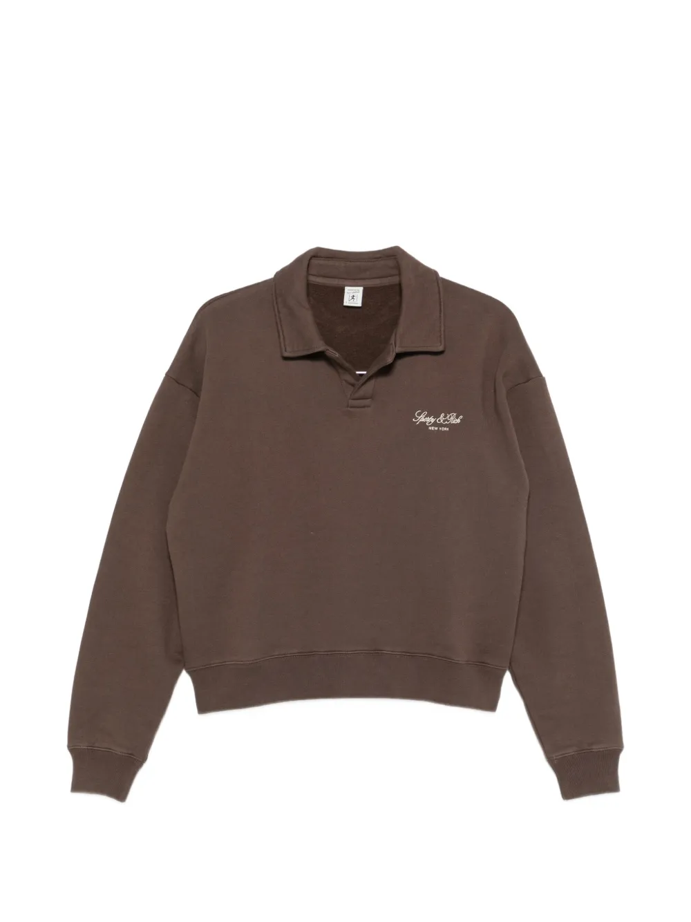 Sporty & Rich logo-embroidered sweatshirt - Marrone