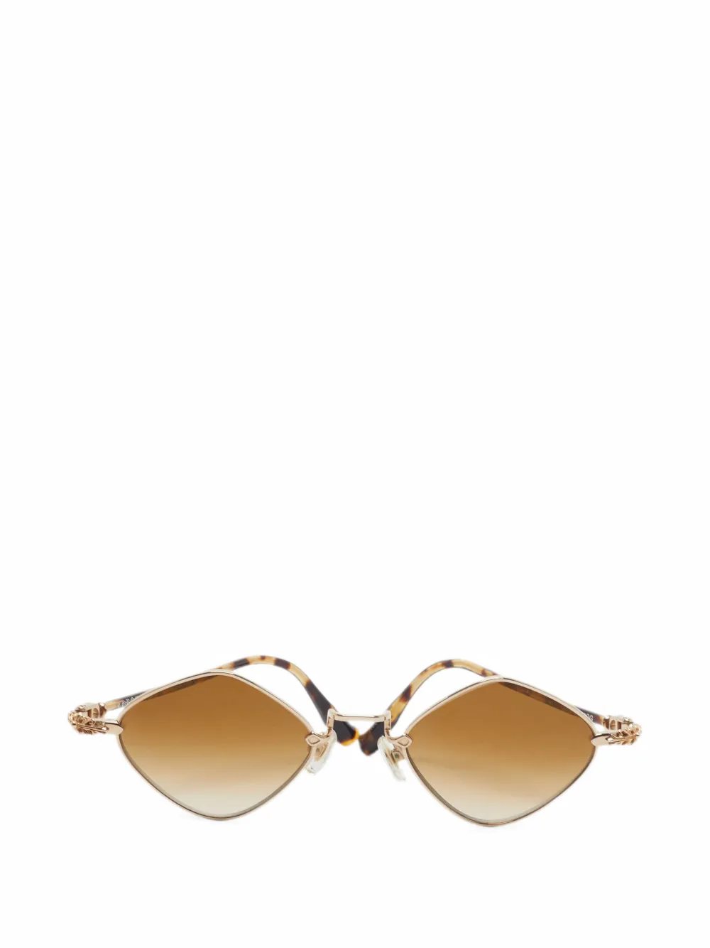 Chrome Hearts Diamond Dog geometric sunglasses - Oro