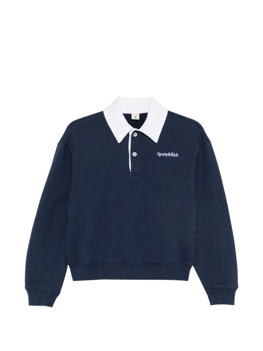 Sporty & Rich logo-embroidered polo top - Blu
