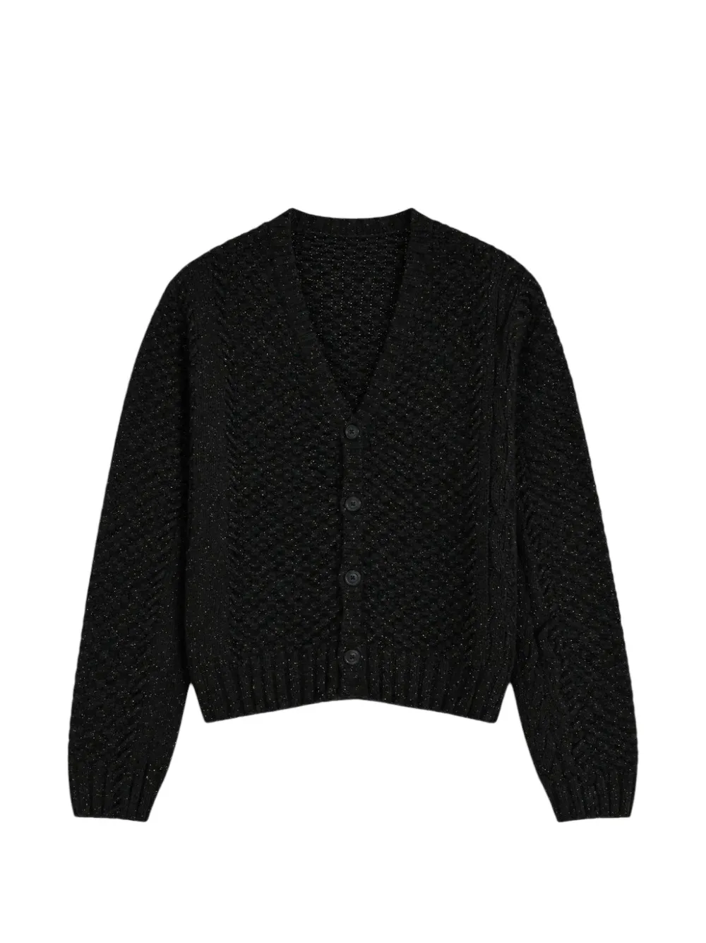 Arte Antwerp speckle cable-knit cardigan - Noir Arte Antwerp speckle cable-knit cardigan - Noir