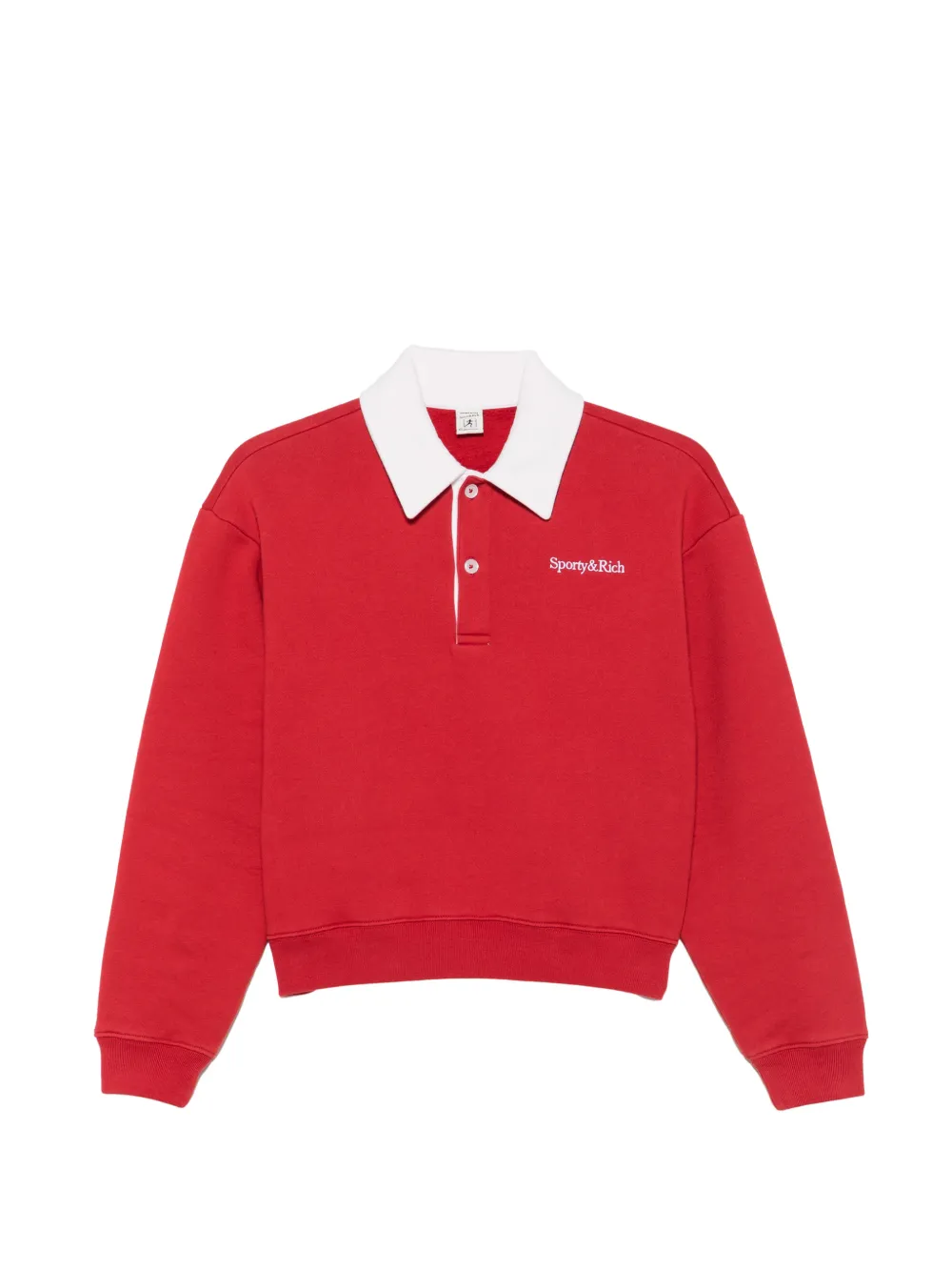 Sporty & Rich Evin logo-print polo shirt - Rosso