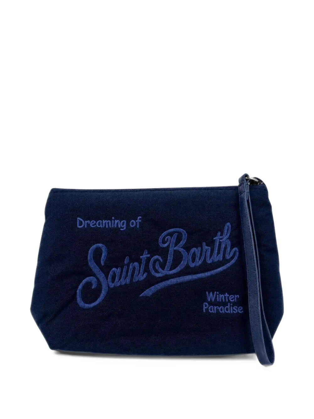 MC2 Saint Barth embroidered clutch bag Blauw