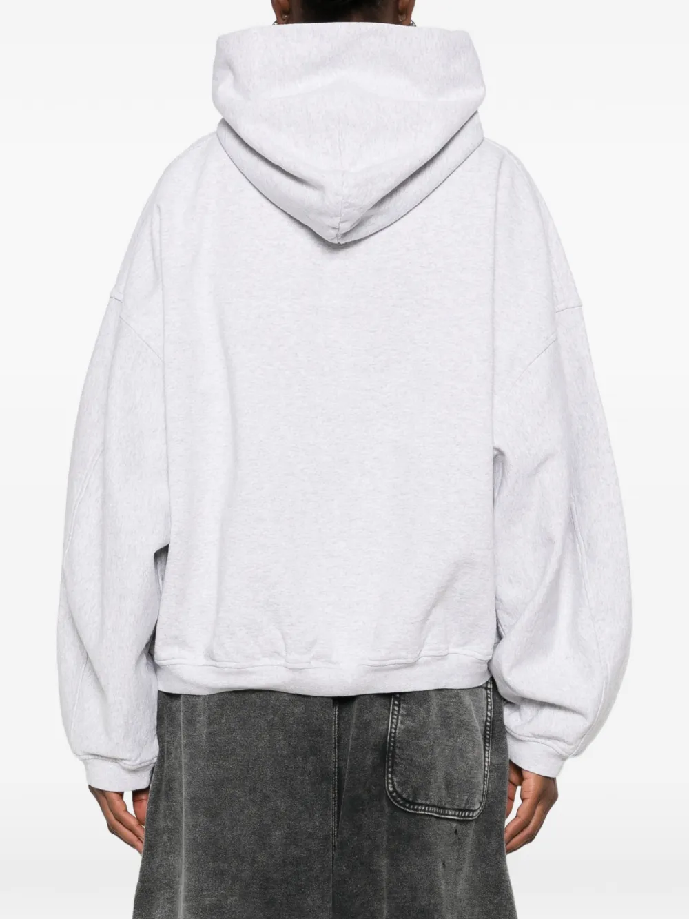 Alexander Wang logo-print oversized hoodie Grijs