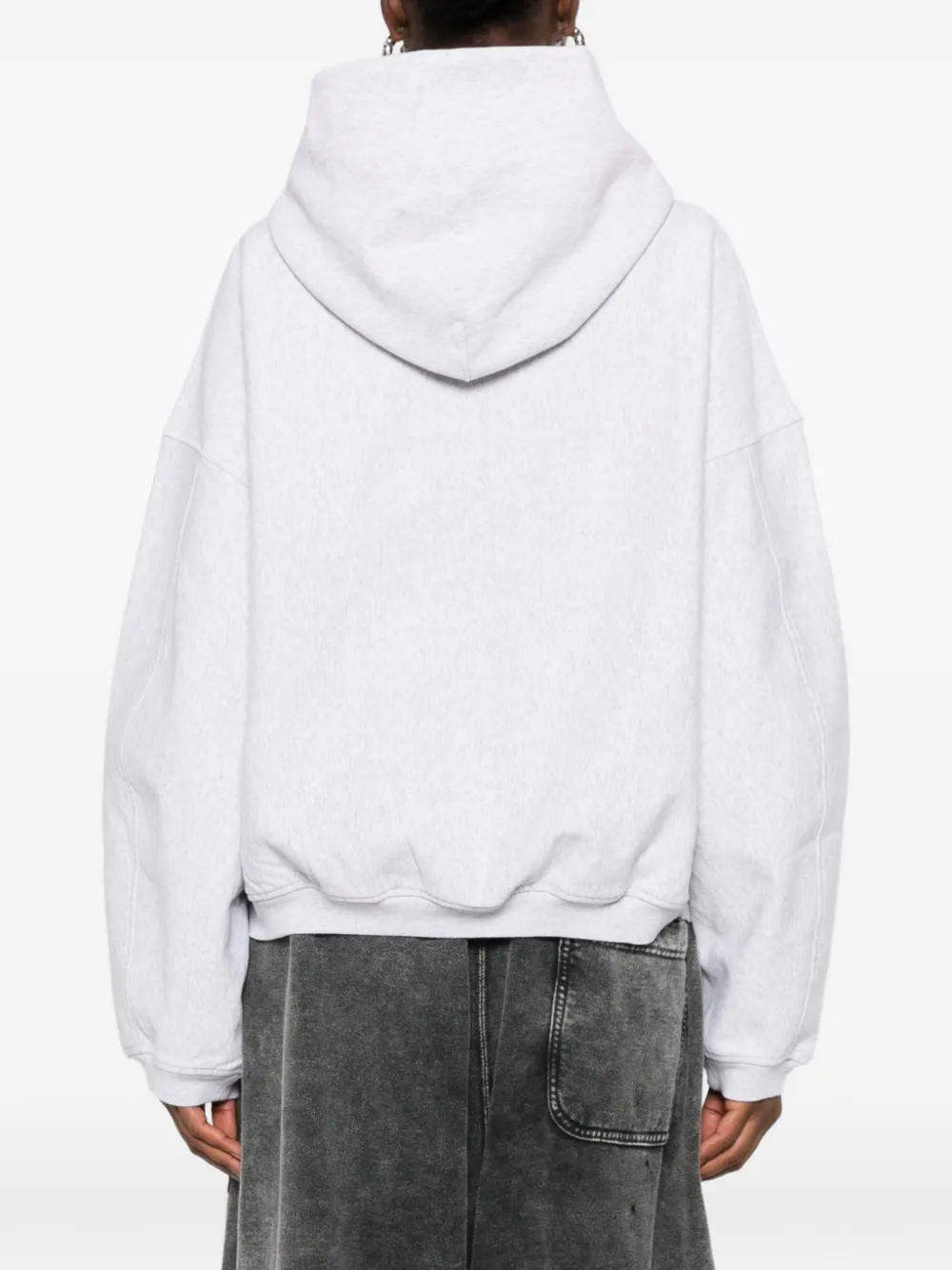 Alexander Wang logo-print zip-up hoodie Grijs