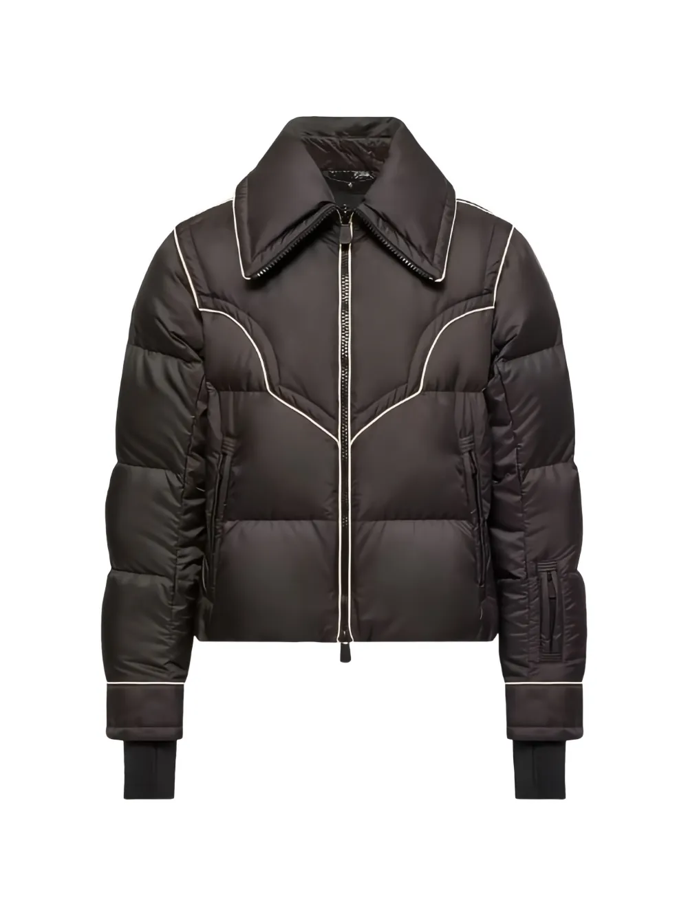 Moncler Grenoble Blainville piped quilted ski jacket Zwart