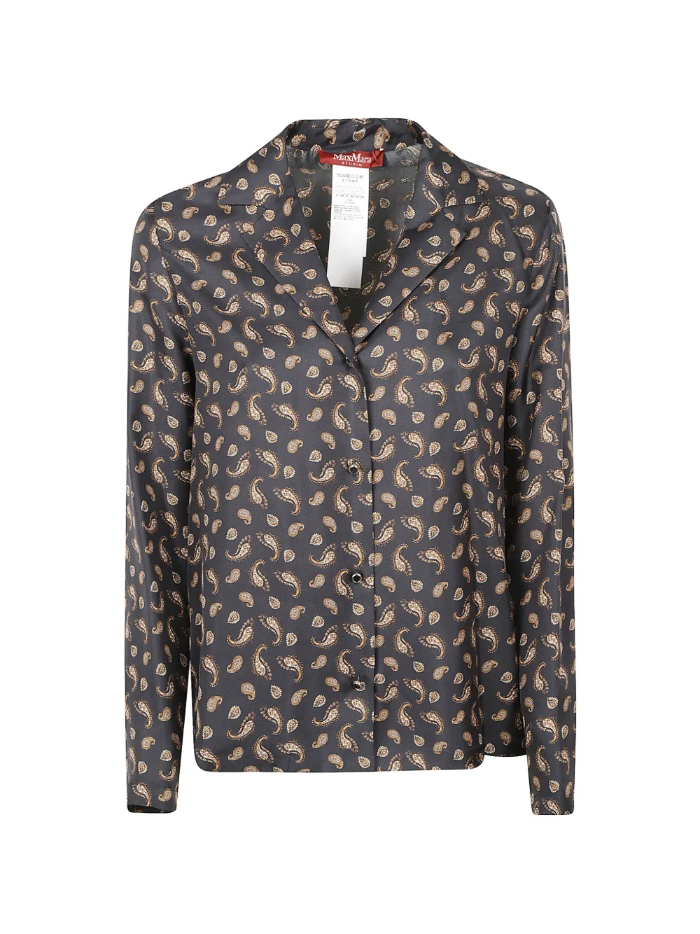 Max Mara paisley-print silk shirt - Blu