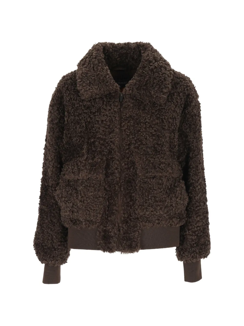 Canadian faux-shearling zip-up jacket - Brown