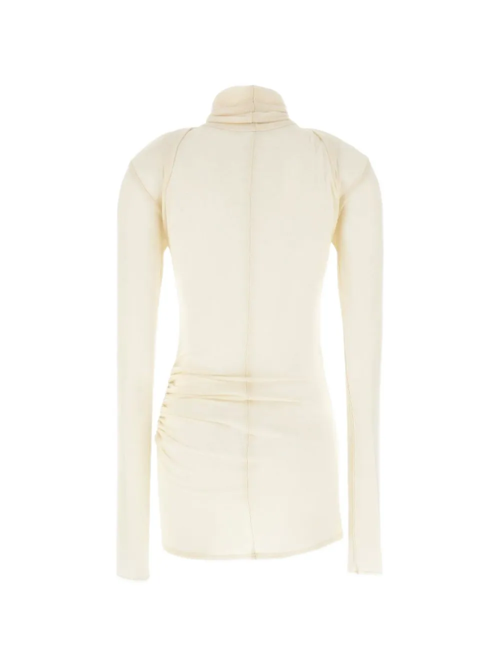ENTIRE STUDIOS draped ruched-detail mini dress Beige