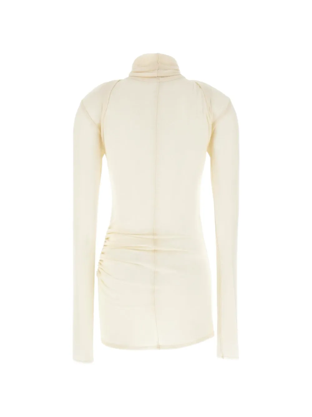ENTIRE STUDIOS draped ruched-detail mini dress Beige