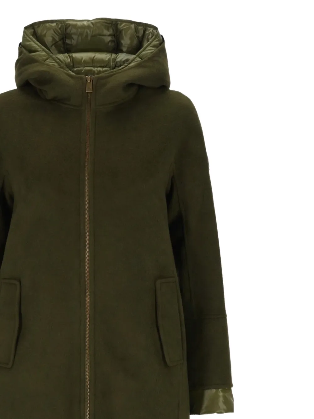 Canadian hooded zip-up coat Groen