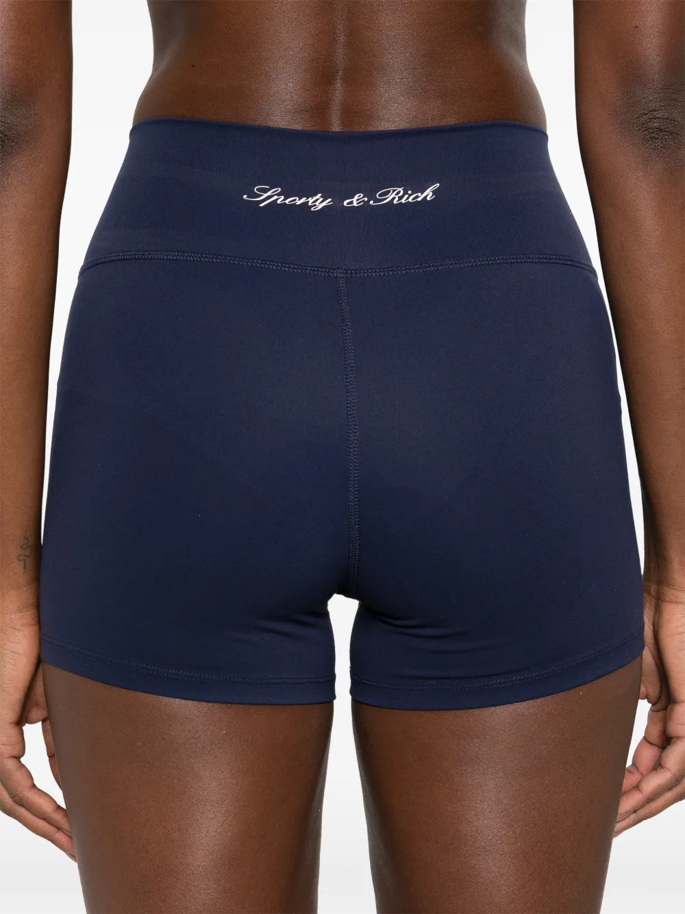 Sporty & Rich logo-print shorts Blauw
