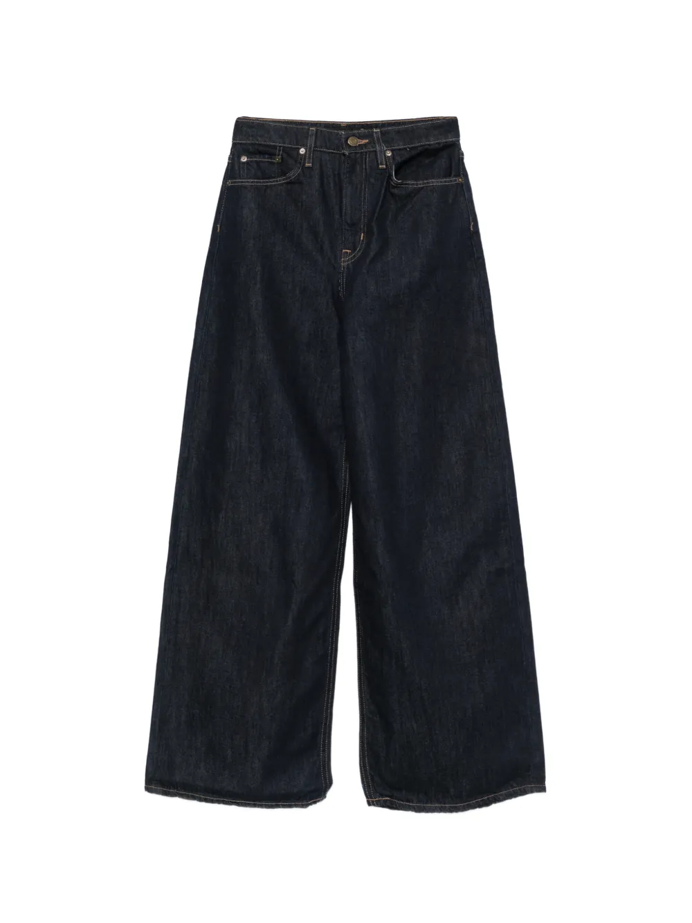 Lauren Ralph Lauren contrast-stitching wide-leg jeans - Blu
