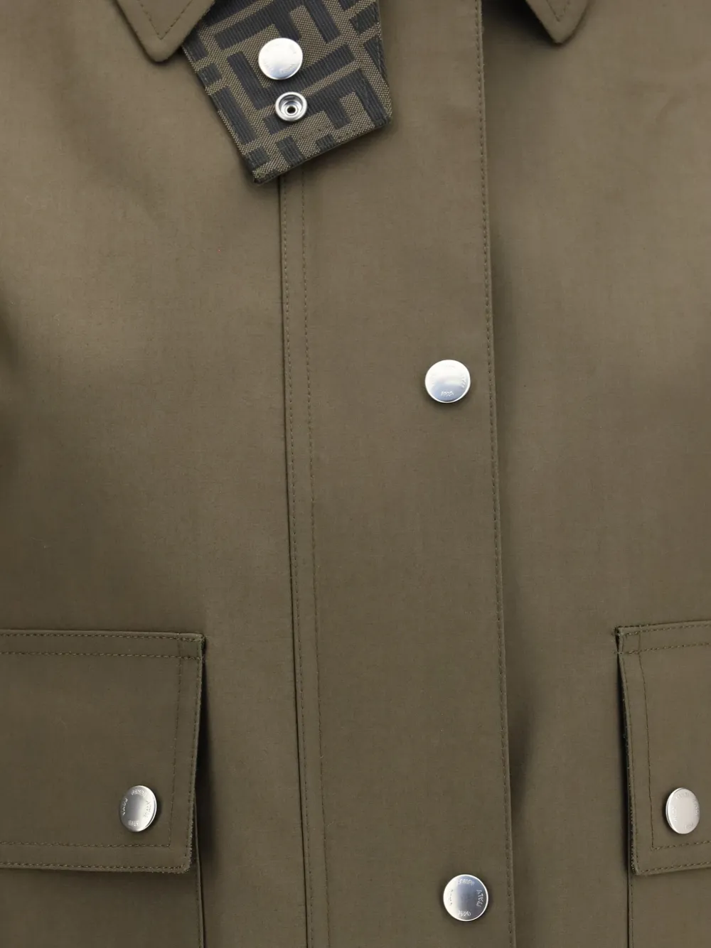 FENDI Jacket Green fabric blouson Groen