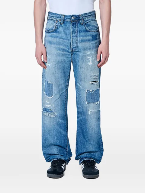 Levi's 1947 501 distressed straight-leg jeans