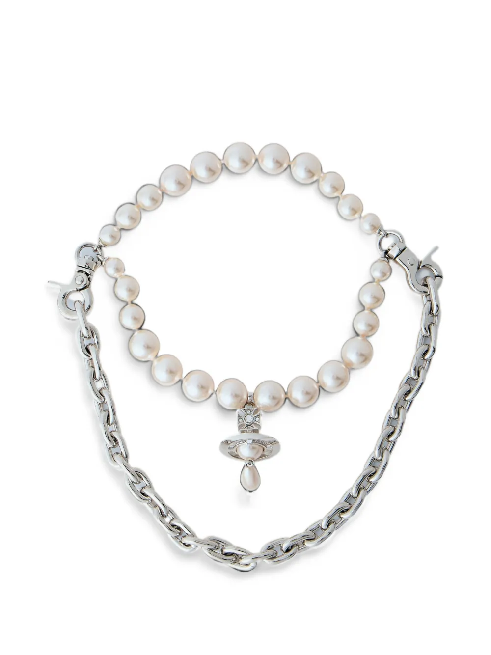 Vivienne Westwood Aïda Orb-pendant faux-pearl necklace - Argento