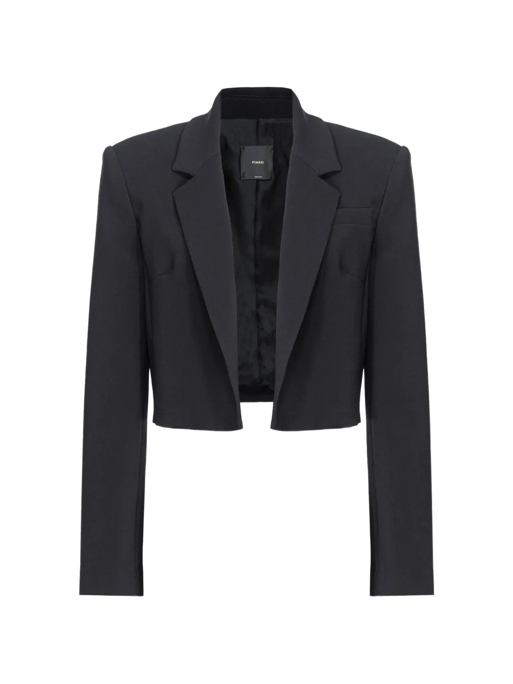 PINKO cropped notch-lapel blazer Zwart