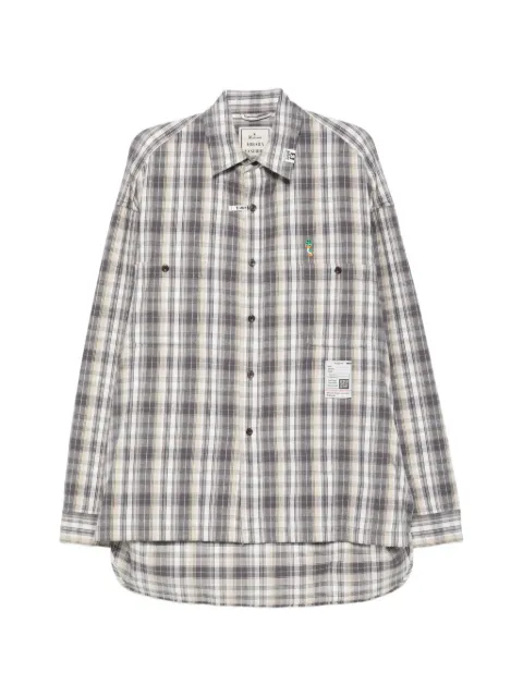 Maison MIHARA YASUHIRO check-pattern embroidered shirt