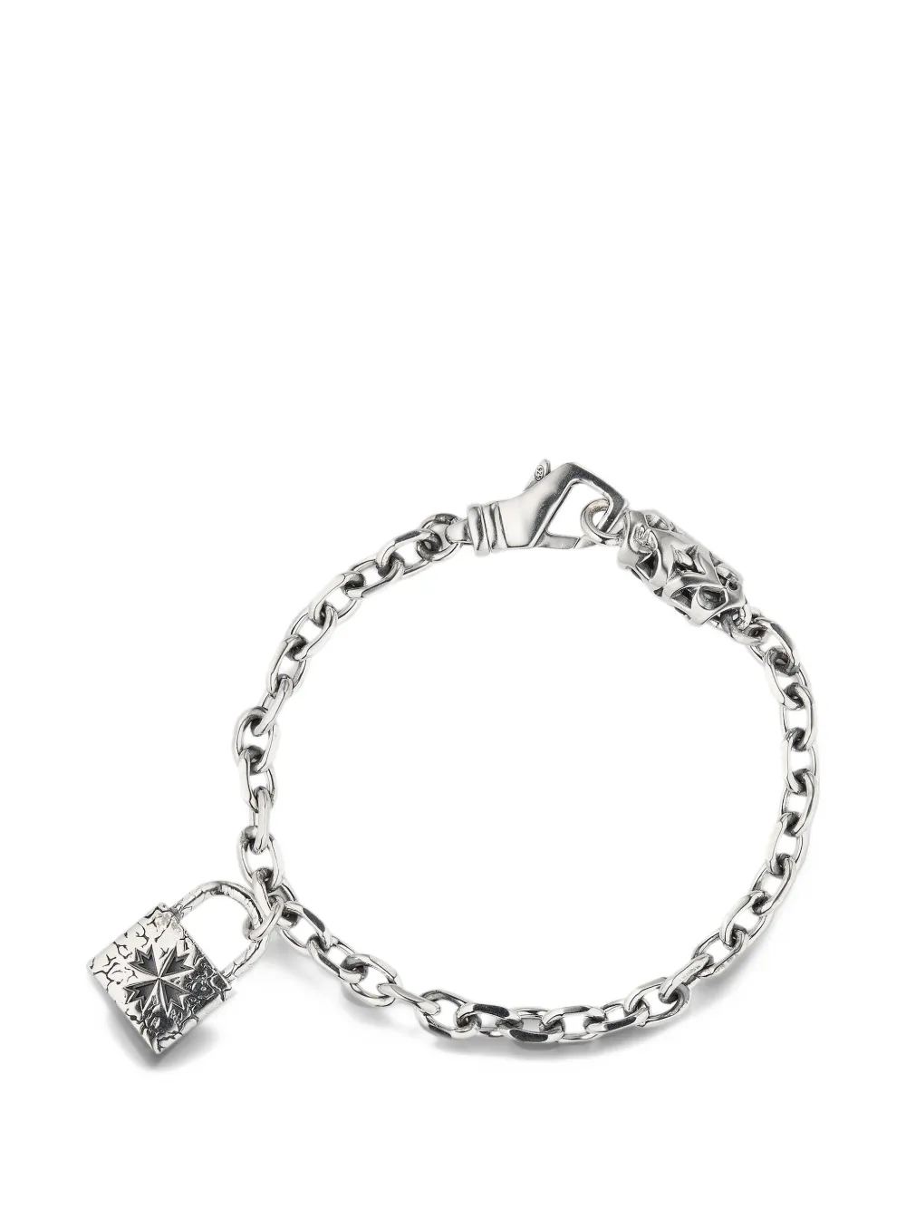 Emanuele Bicocchi logo-lock chain bracelet - Argento