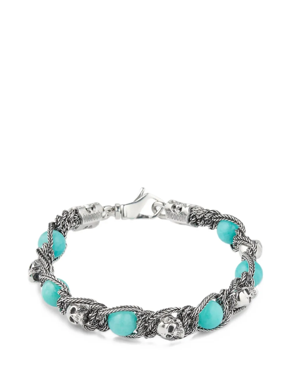 Emanuele Bicocchi skull-bead bracelet - Argento
