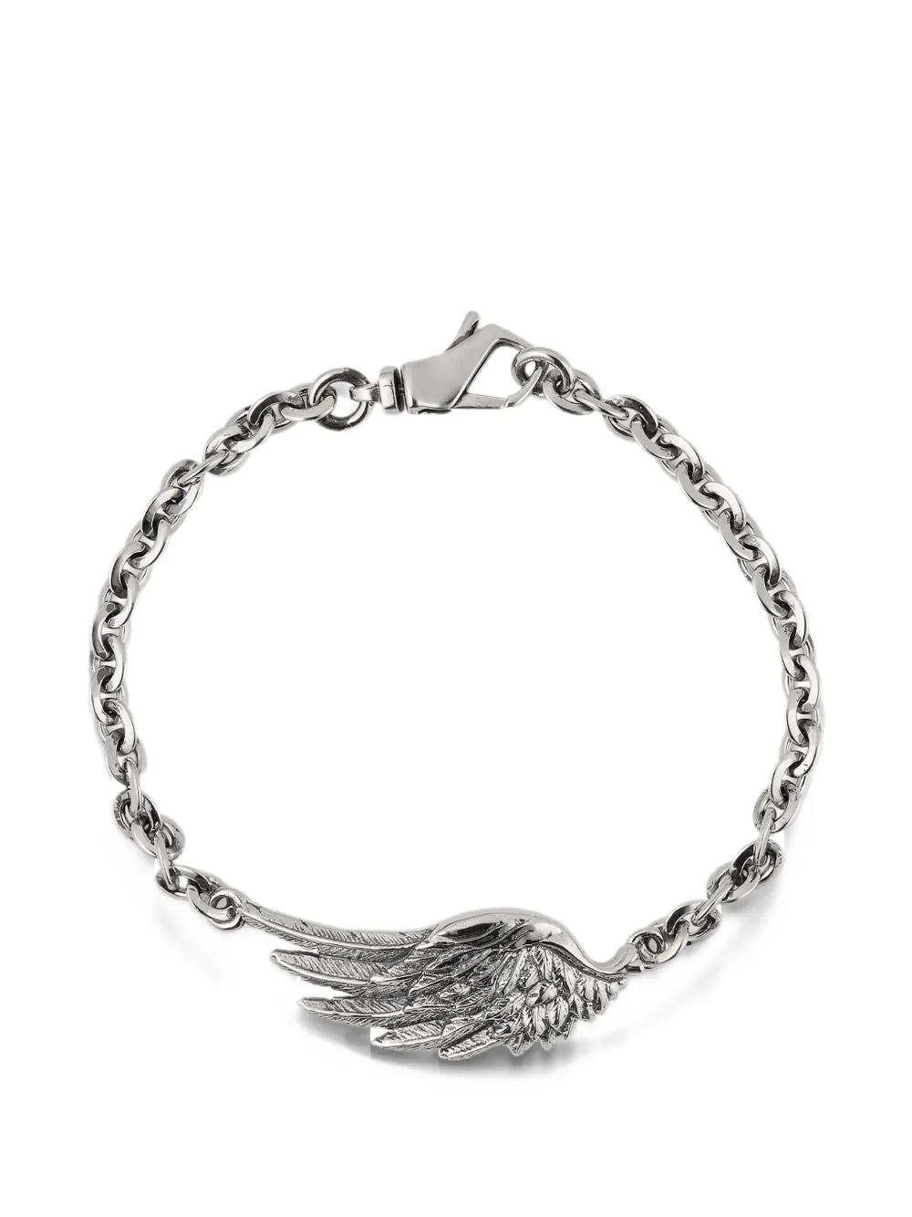 Emanuele Bicocchi Ala wing-pendant chain bracelet - Argento