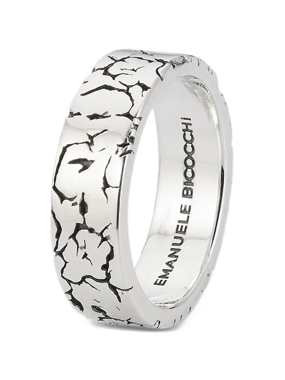 Emanuele Bicocchi cracked band ring - Argento