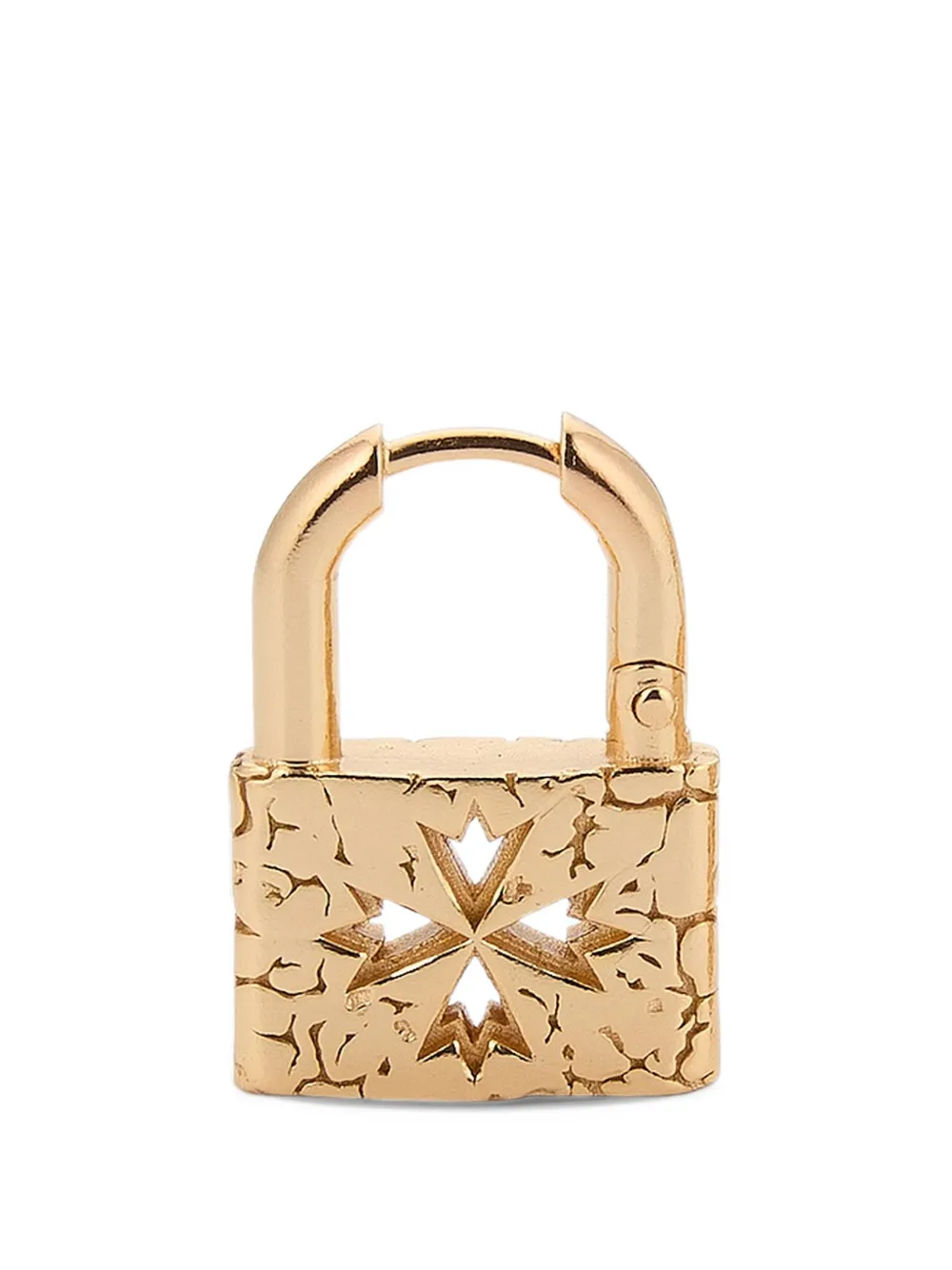 Emanuele Bicocchi logo-engraved padlock earring - Oro